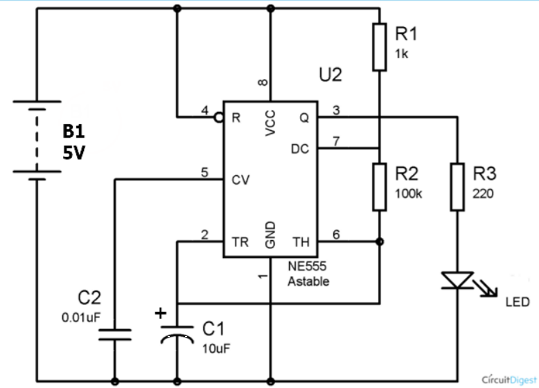 555 Timer Schematic