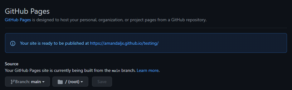 GitHub pages